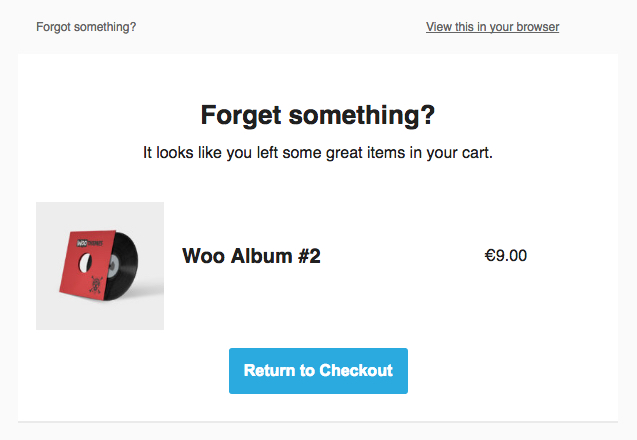 An abandoned cart email.