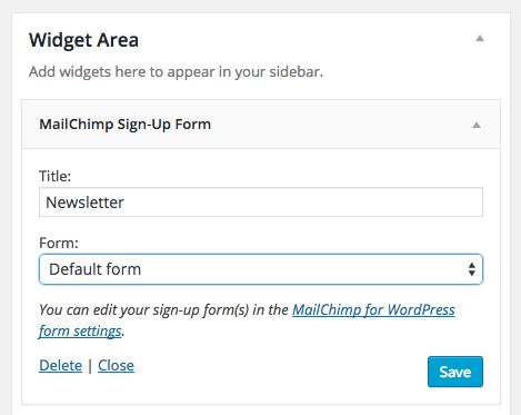 Mailchimp Sign-Up Widget