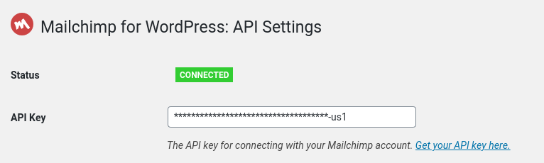 Add your Mailchimp API key